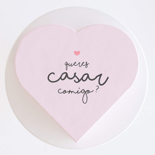 Bolo rosa: Queres casar comigo?